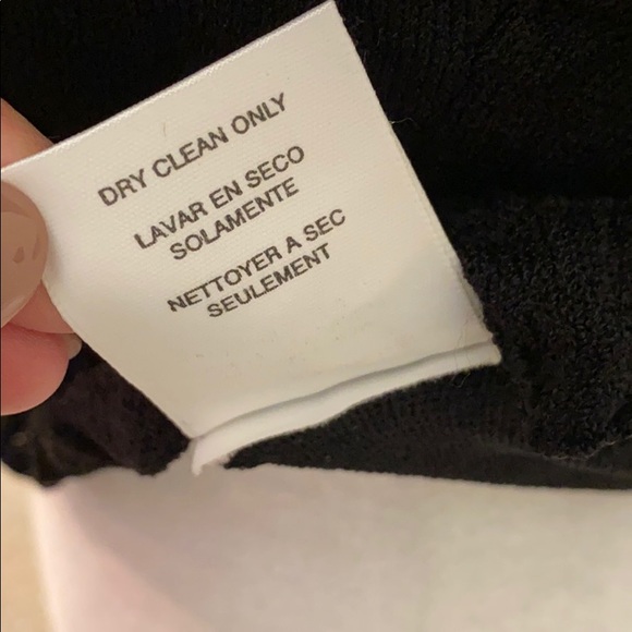 Bebe knit cropped shortsleeved button shirt blouse black dressy stylish shirt - Picture 10 of 11